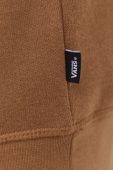 Кофта Vans чоловіча колір коричневий з капюшоном однотонна