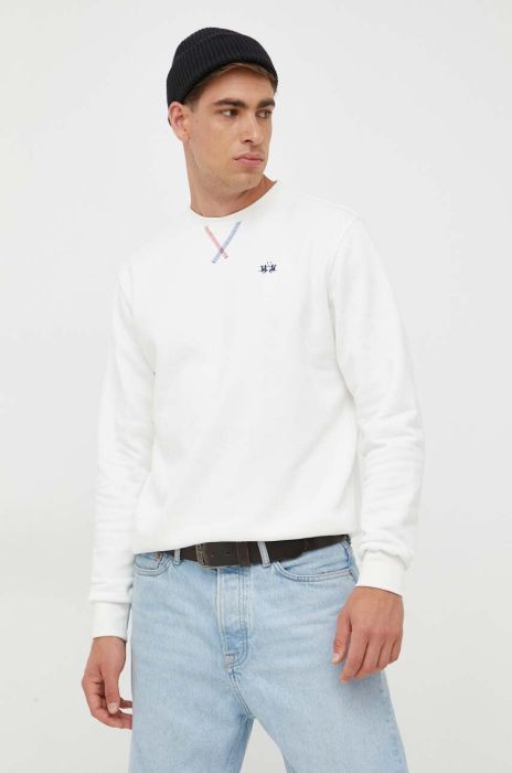 Кофта La Martina чоловіча колір бежевий однотонна