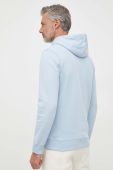 Бавовняна кофта Pepe Jeans чоловіча з капюшоном з аплікацією колір блакитний