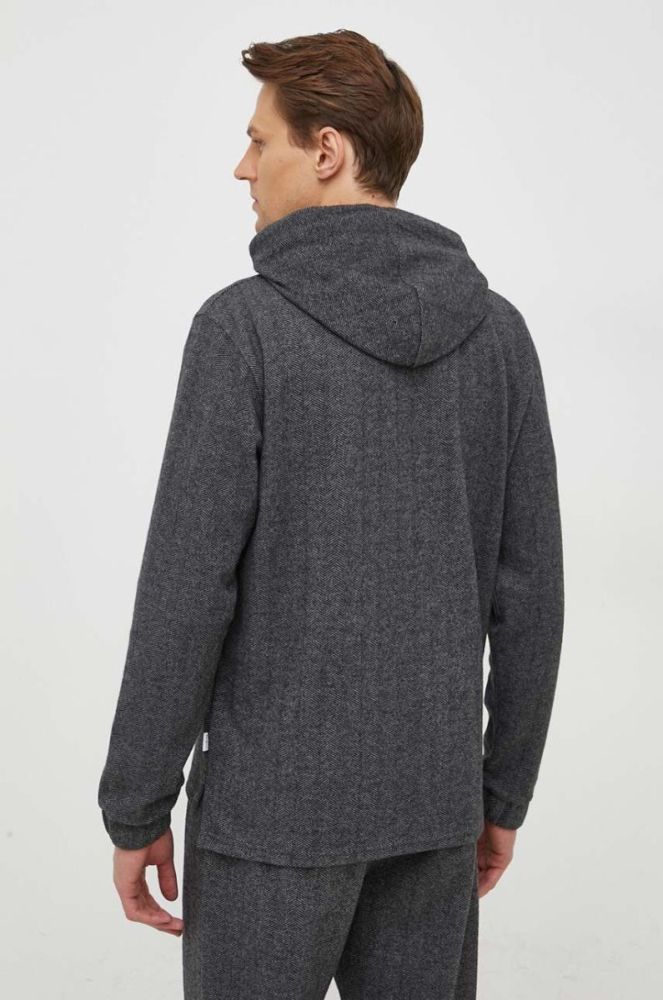 Кофта Pepe Jeans Mondra чоловіча колір сірий з капюшоном візерунок фото 3