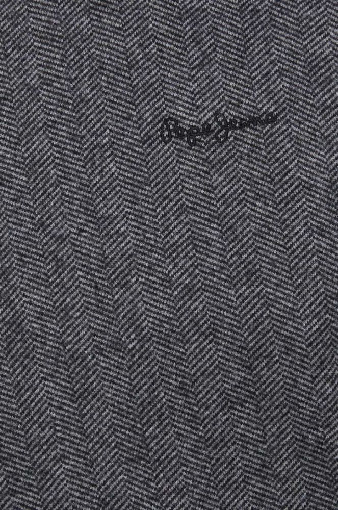 Кофта Pepe Jeans Mondra чоловіча колір сірий з капюшоном візерунок фото 5
