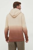 Бавовняна кофта Pepe Jeans чоловіча колір бежевий з капюшоном візерунок