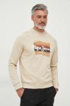 Бавовняна кофта Pepe Jeans чоловіча колір бежевий з принтом (3617334)