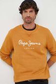 Кофта Pepe Jeans чоловіча колір помаранчевий з аплікацією
