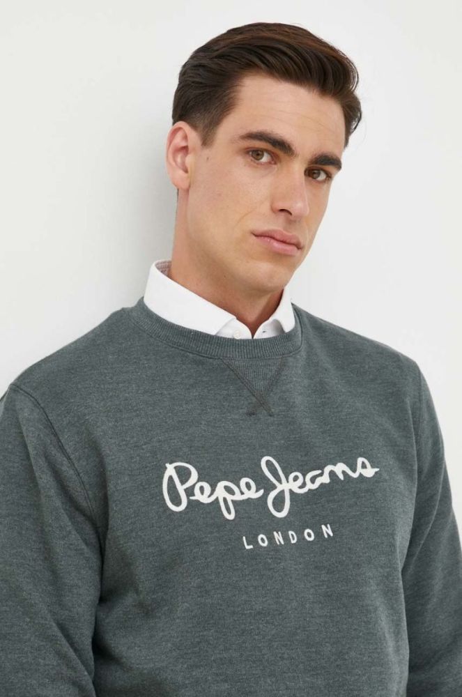 Кофта Pepe Jeans Nouvel чоловіча колір зелений з аплікацією фото 4