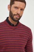 Блузка Pepe Jeans чоловіча колір бордовий легкий