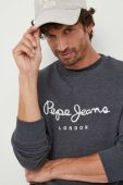 Кофта Pepe Jeans чоловіча колір сірий з аплікацією