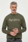 Бавовняна кофта Pepe Jeans Ryan чоловіча колір зелений з аплікацією Бавовняна кофта Pepe Jeans Ryan чоловіча колір зелений з аплікацією