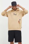 Кофта Vans чоловіча колір бежевий з капюшоном з аплікацією