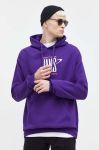 Бавовняна кофта Vans чоловіча колір фіолетовий з капюшоном з принтом