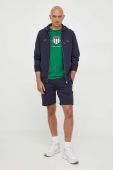 Кофта Gant чоловіча колір синій з капюшоном однотонна (3341885)