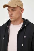 Кофта Gant чоловіча колір чорний з капюшоном однотонна (3341878)