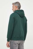 Кофта Gant чоловіча колір зелений з капюшоном з аплікацією (3581783)