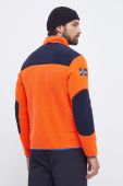 Флісова кофта Napapijri колір помаранчевий візерунок