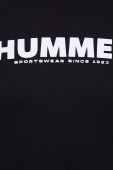 Бавовняний лонгслів Hummel колір чорний з принтом