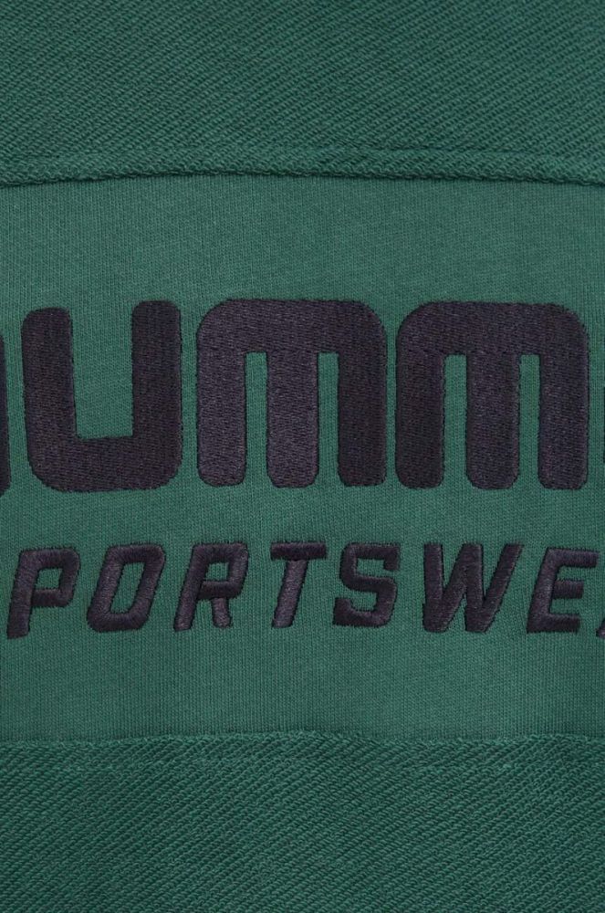 Бавовняна кофта Hummel чоловіча колір зелений з аплікацією фото 4
