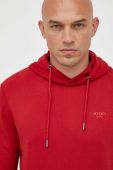 Бавовняна кофта Joop! чоловіча колір червоний з капюшоном однотонна