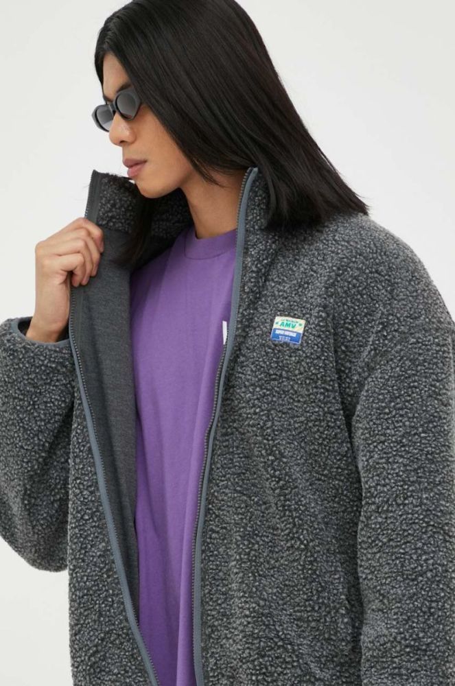 Куртка American Vintage чоловіча колір сірий перехідна oversize фото 7