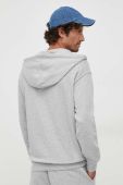 Бавовняна кофта United Colors of Benetton чоловіча колір сірий з капюшоном меланж