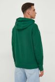Кофта United Colors of Benetton чоловіча колір зелений з капюшоном однотонна