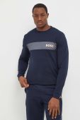 Кофта лаунж BOSS візерунок колір блакитний