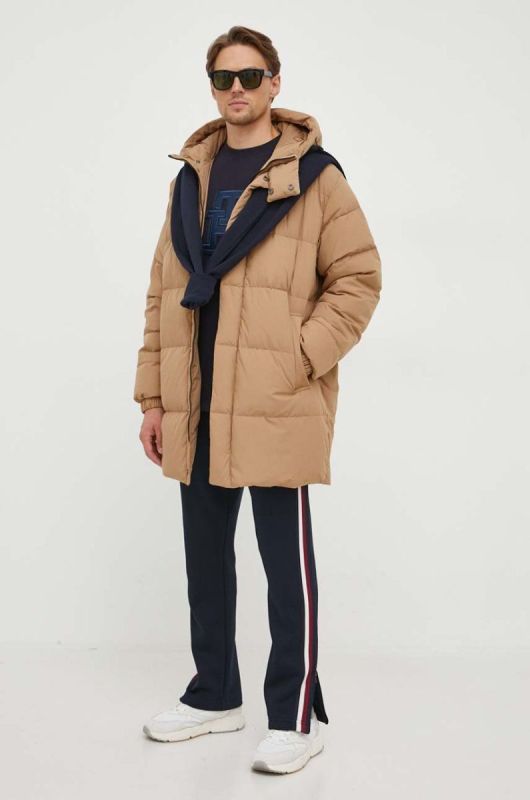 Кофта Tommy Hilfiger чоловіча колір синій з капюшоном з аплікацією (3577401) фото 2