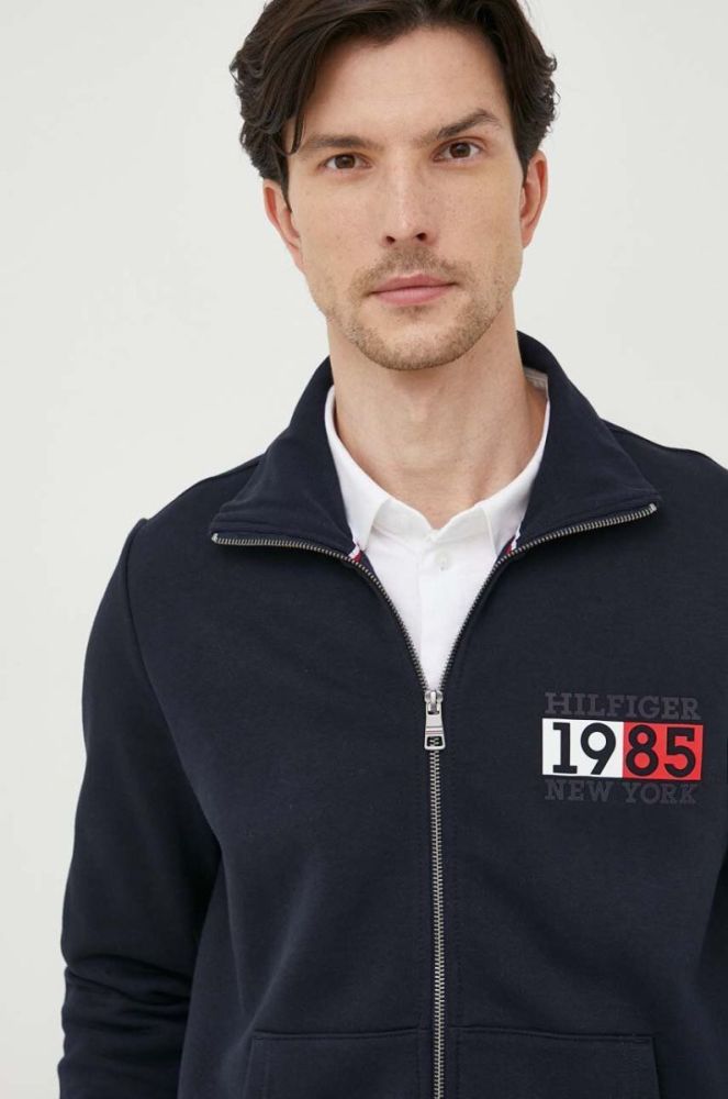 Кофта Tommy Hilfiger чоловіча колір синій з принтом (3540908) фото 4