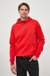 Кофта Tommy Hilfiger чоловіча колір помаранчевий з капюшоном однотонна