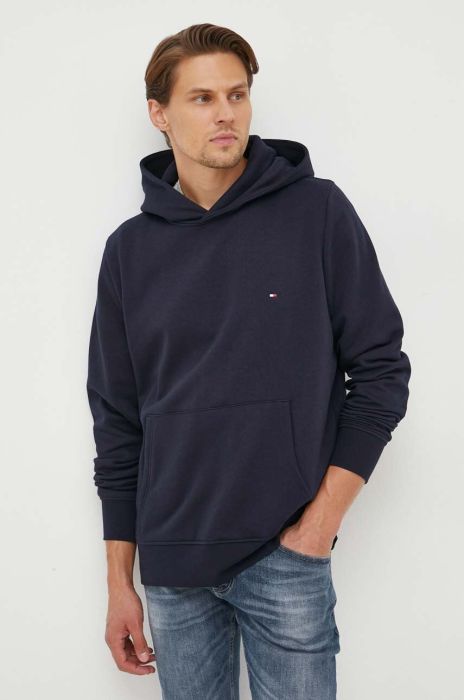 Кофта Tommy Hilfiger чоловіча колір синій з капюшоном однотонна (3532902) Кофта Tommy Hilfiger чоловіча колір синій з капюшоном однотонна (3532902)