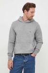 Кофта Tommy Hilfiger чоловіча колір сірий з капюшоном однотонна (3532912)