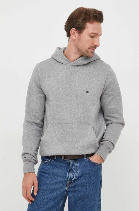 Кофта Tommy Hilfiger чоловіча колір сірий з капюшоном однотонна (3532912)