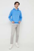 Кофта Tommy Hilfiger чоловіча з капюшоном однотонна колір блакитний (3677407)