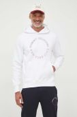 Кофта Tommy Hilfiger чоловіча колір білий з капюшоном з принтом (3492431)