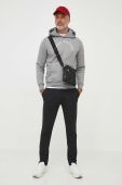 Кофта Tommy Hilfiger чоловіча колір сірий з капюшоном з принтом (3492421)