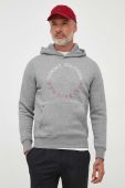 Кофта Tommy Hilfiger чоловіча колір сірий з капюшоном з принтом (3492421)