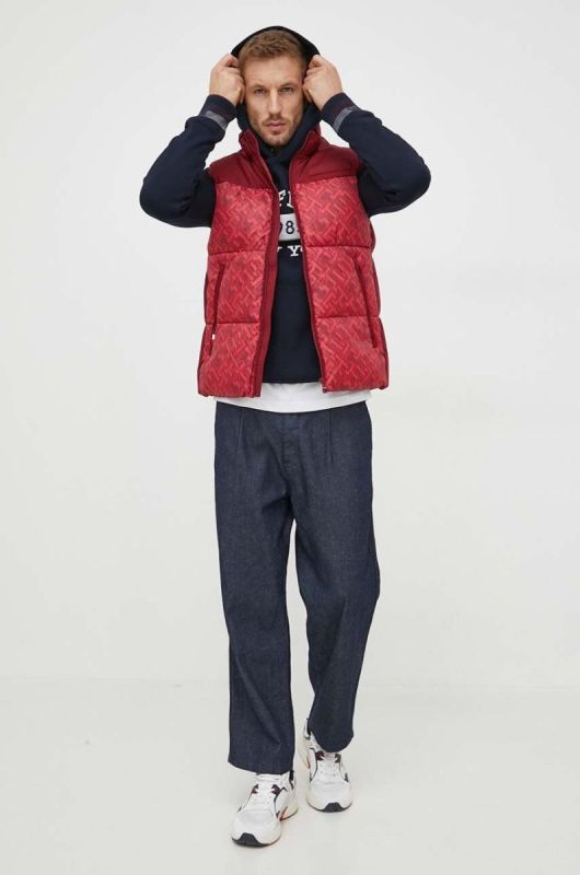 Кофта Tommy Hilfiger чоловіча колір синій з капюшоном з аплікацією (3570970) фото 2