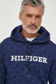 Кофта Tommy Hilfiger чоловіча колір синій з капюшоном візерунок (3403346)