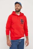 Кофта Tommy Hilfiger чоловіча колір червоний з капюшоном з принтом (3511429)
