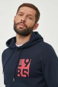 Кофта Tommy Hilfiger чоловіча колір синій з капюшоном з принтом (3511424)