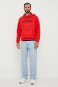 Кофта Tommy Hilfiger чоловіча колір червоний з капюшоном з аплікацією (3519719)