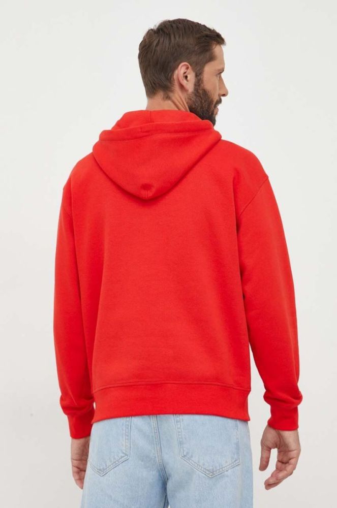Кофта Tommy Hilfiger чоловіча колір червоний з капюшоном з аплікацією (3519719) фото 3