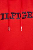 Кофта Tommy Hilfiger чоловіча колір червоний з капюшоном з аплікацією (3519719)