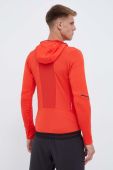 Спортивна кофта Salewa Pedroc Polarlite колір червоний з капюшоном однотонна
