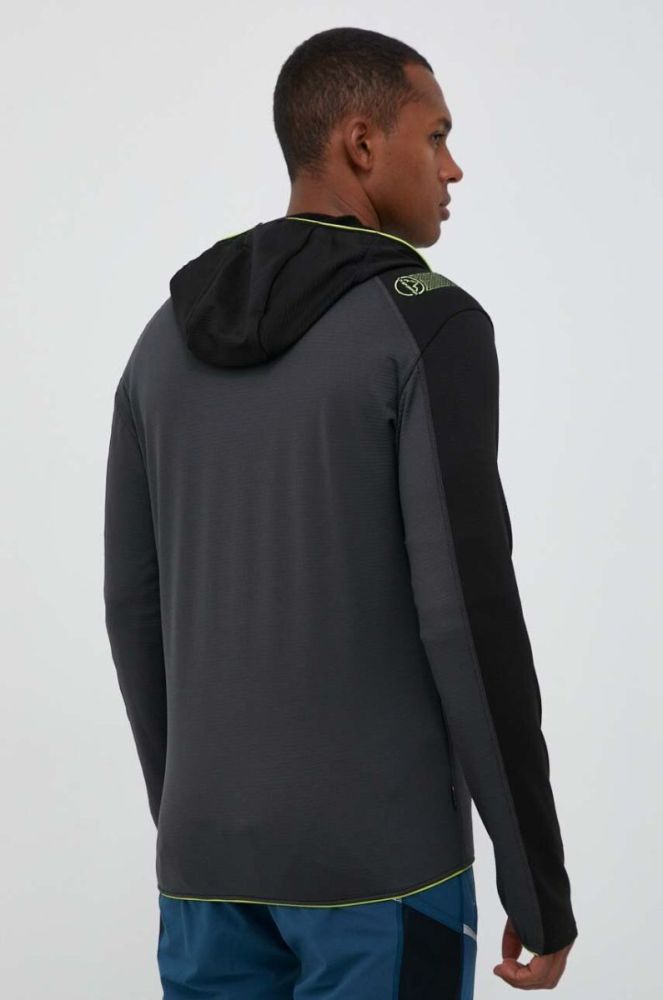 Спортивна кофта LA Sportiva Upendo Hoody колір чорний з капюшоном однотонна фото 3