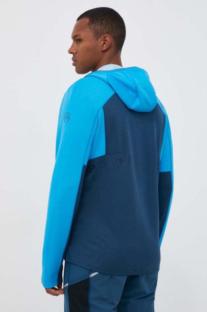 Спортивна кофта LA Sportiva Cosmic Hoody колір синій з капюшоном візерунок фото 3