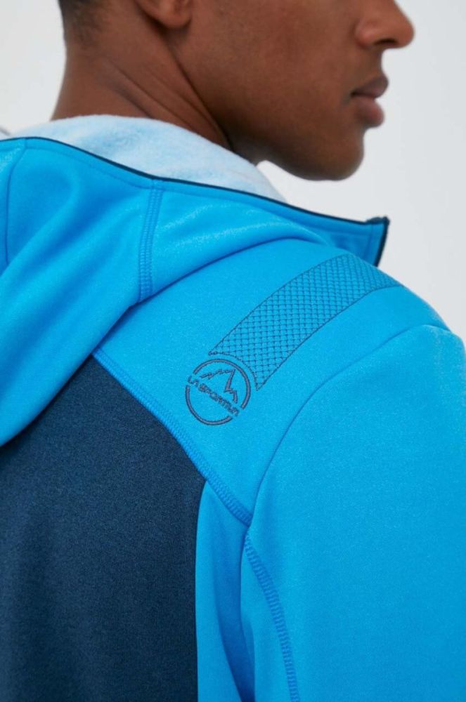 Спортивна кофта LA Sportiva Cosmic Hoody колір синій з капюшоном візерунок фото 6
