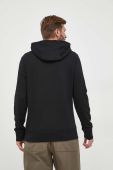 Бавовняна кофта BOSS чоловіча колір чорний з капюшоном з аплікацією (3592772)