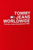 Бавовняна кофта Tommy Jeans чоловіча колір червоний з принтом (3418756)