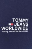 Бавовняна кофта Tommy Jeans чоловіча колір синій з принтом (3418735)