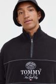 Бавовняна кофта Tommy Jeans чоловіча колір чорний з аплікацією (3574295)